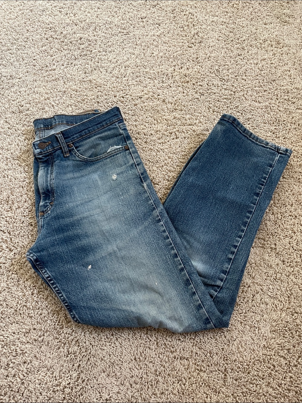 Wrangler Men's Slim Straight Blue Denim Jeans